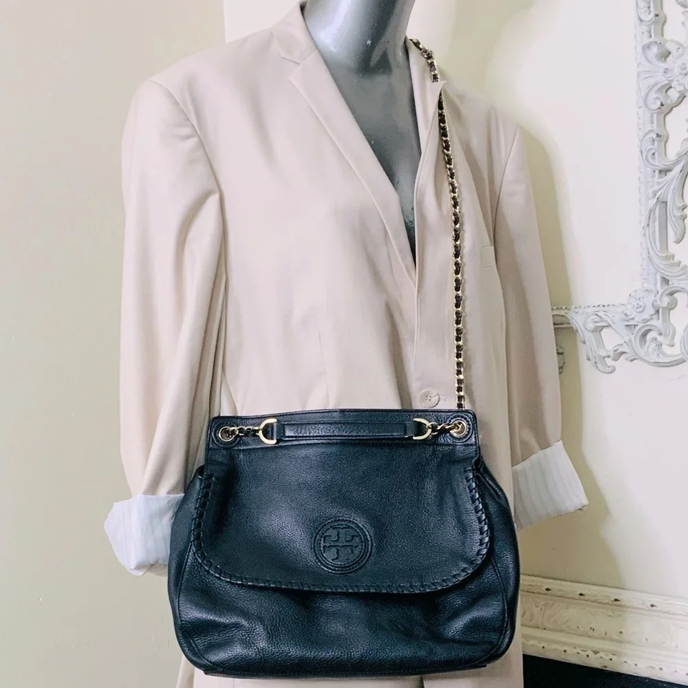 Tory Burch Marion Leather Saddle Bag